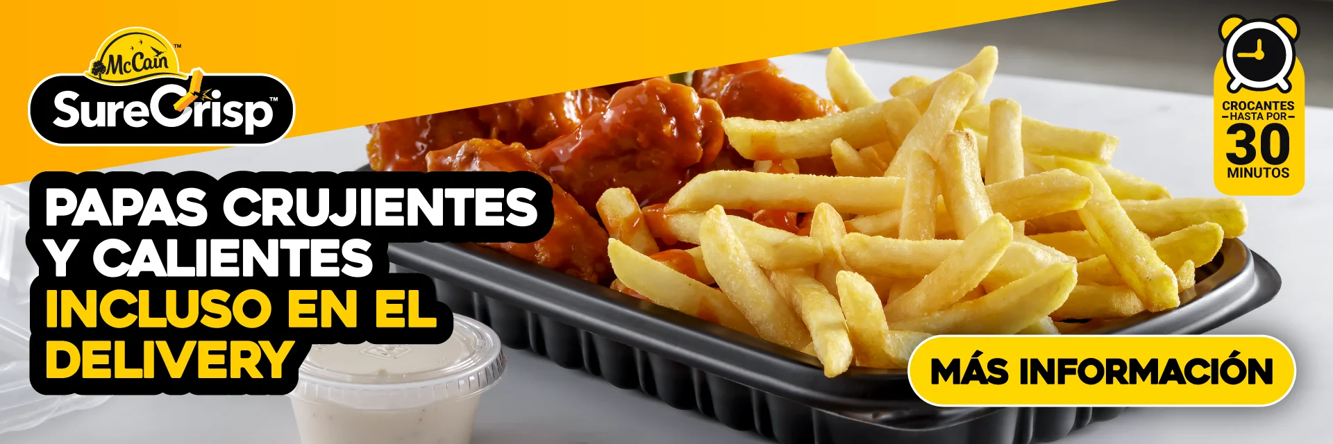 Papas crujientes y calientes mas información